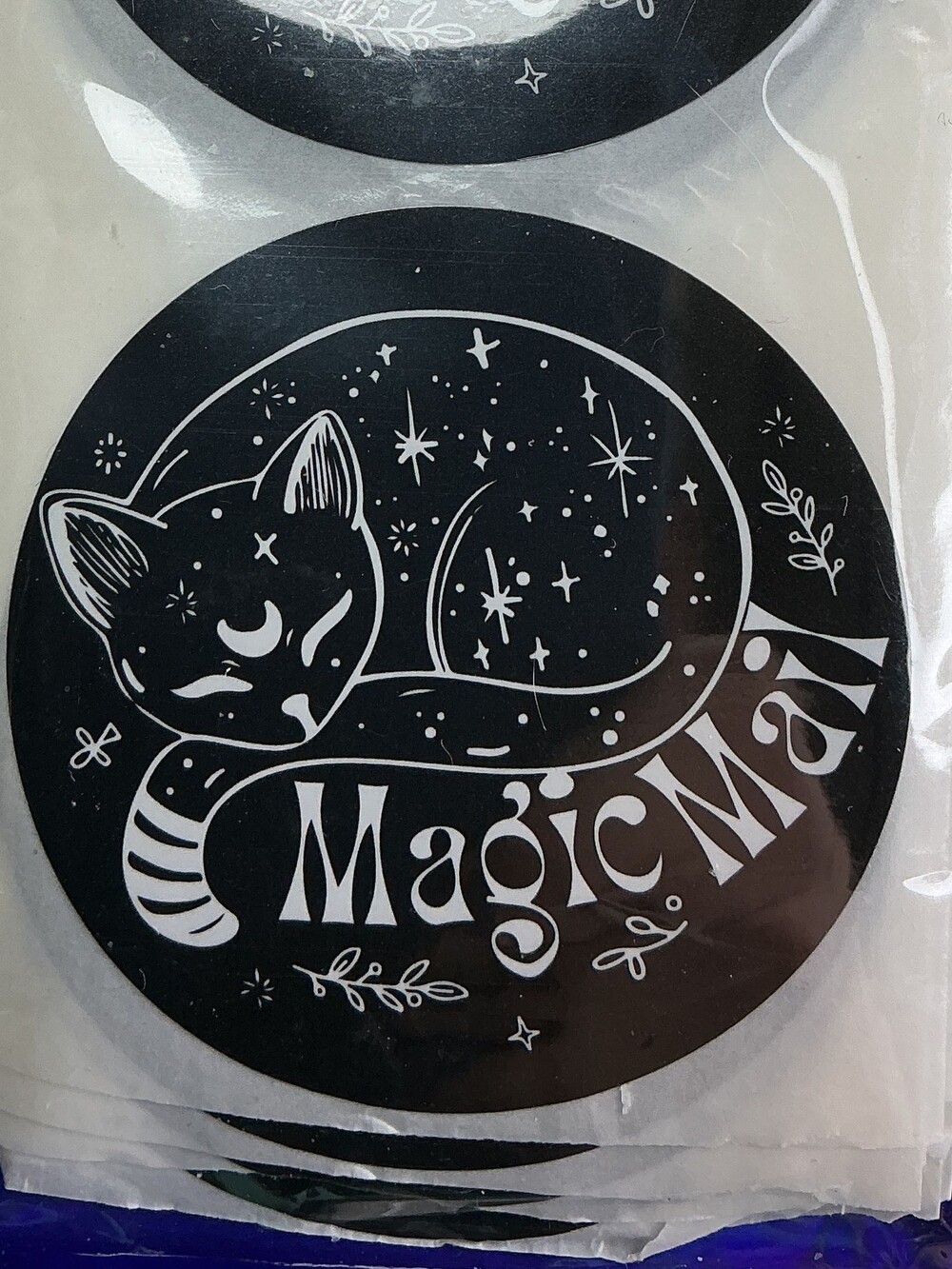 ★ 40 Magic Mail Black Cat Stickers | Celestial Package Seals